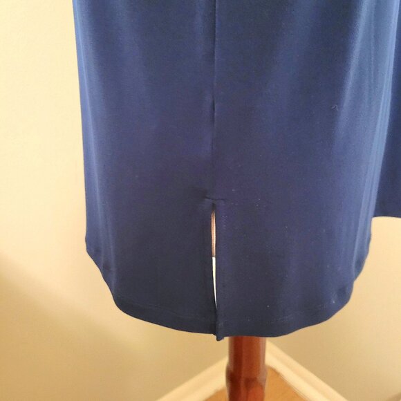 Susan Graver Size Med Navy Blue Tunic Top - Picture 3 of 6